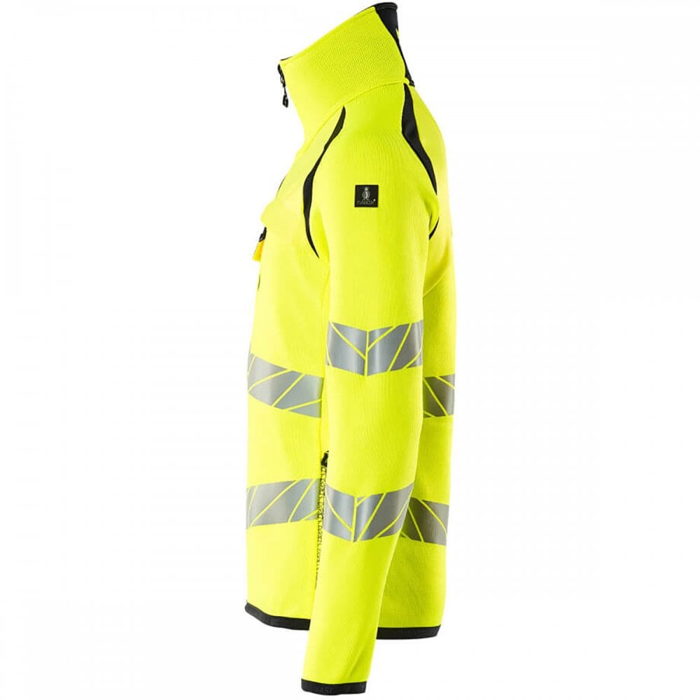 19005 Hi Vis Accelerate Safe Knitted Jumper with half zip