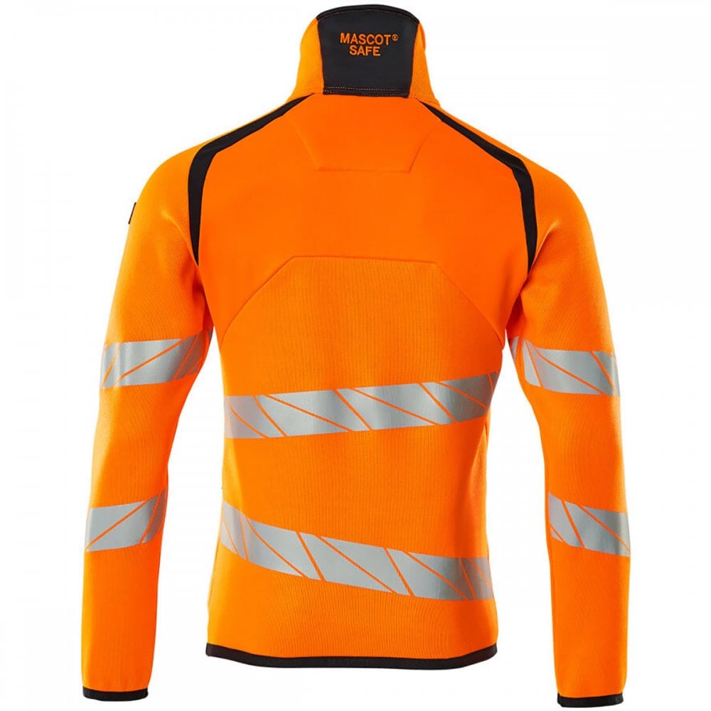 19005 Hi Vis Accelerate Safe Knitted Jumper with half zip