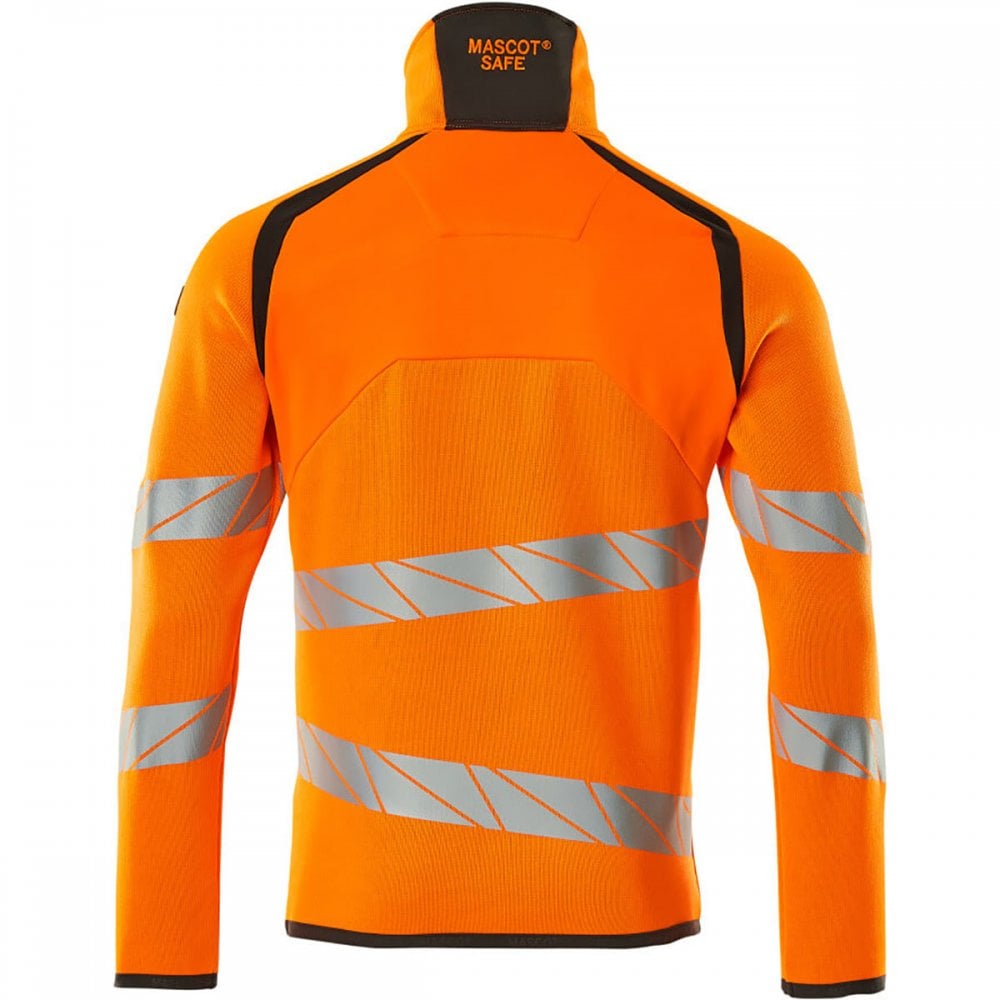 19005 Hi Vis Accelerate Safe Knitted Jumper with half zip