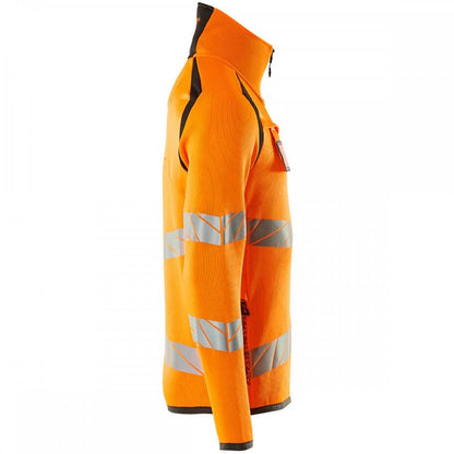 19005 Hi Vis Accelerate Safe Knitted Jumper with half zip
