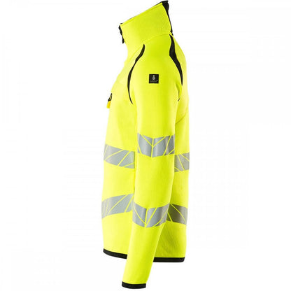 19005 Hi Vis Accelerate Safe Knitted Jumper with half zip