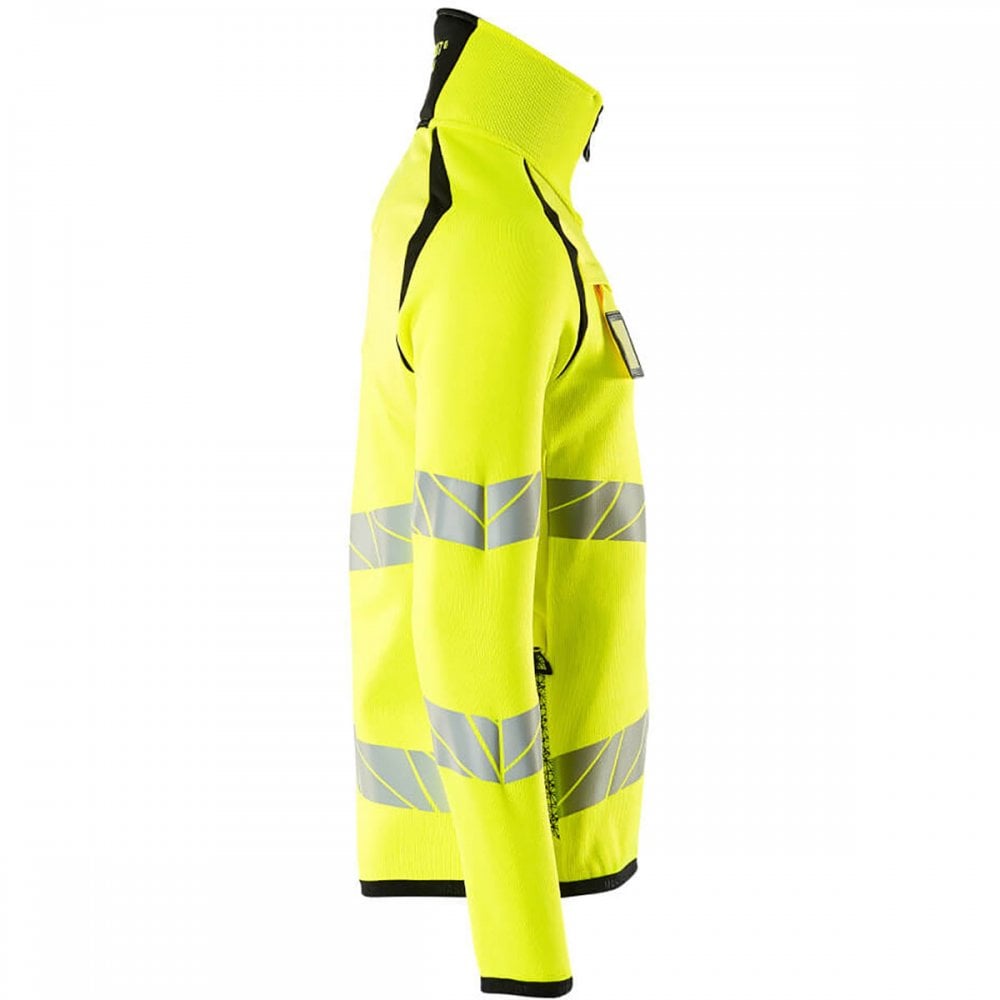 19005 Hi Vis Accelerate Safe Knitted Jumper with half zip