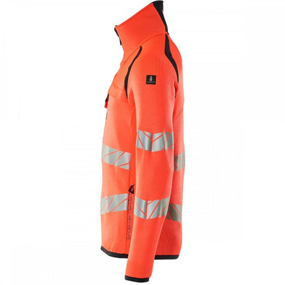 19005 Hi Vis Accelerate Safe Knitted Jumper with half zip