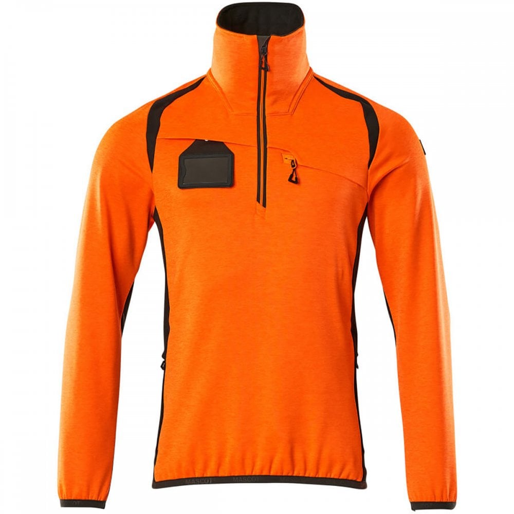 19303 Accelerate Safe Fleece Jumper with half zip