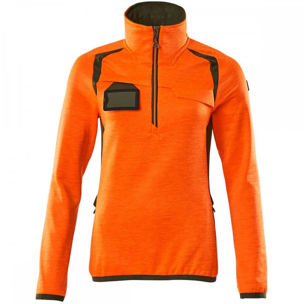 19353 Womens Accelerate Safe Fleece Jumper with half zip
