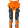 19031 Accelerate Safe Trousers with holster pockets Hi-Vis Orange/Dark Petroleum 35" 33.5" *One Size Only - Outlet Store*