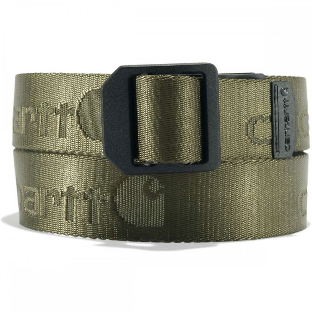 A0005768 Nylon Webbing Ladder Lock Belt Army Green L *One Size Only - Outlet Store*