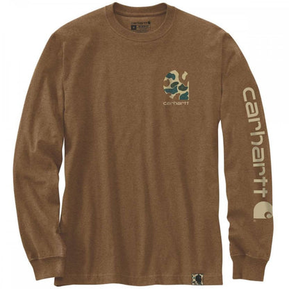105485 Camo Logo Graphic Long Sleeve T-Shirt