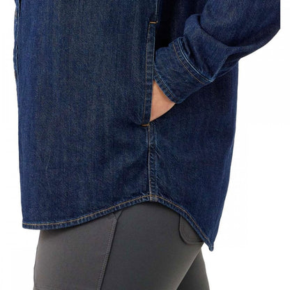 105492 Womens Midweight Denim Long Sleeve Shirt