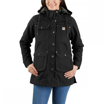 105512 Womens Loose Fit Weathered Duck Coat