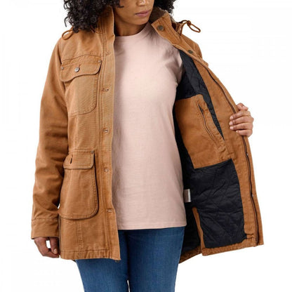105512 Womens Loose Fit Weathered Duck Coat