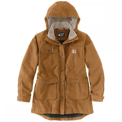 105512 Womens Loose Fit Weathered Duck Coat
