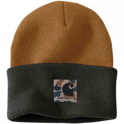 105523 Knit Camo Patch Beanie