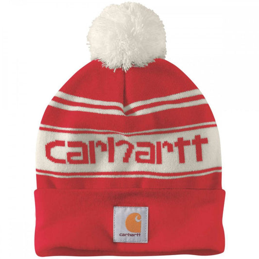 105168 Christmas Knit Cuffed Logo Beanie