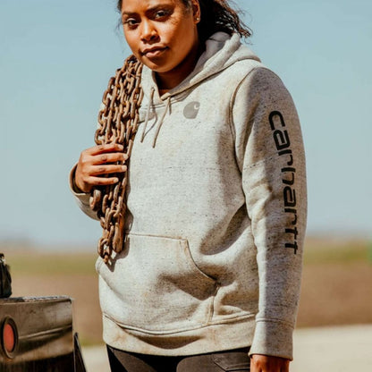102791 Relaxed Fit Midweight Logo Sleeve Graphic Sweatshirt