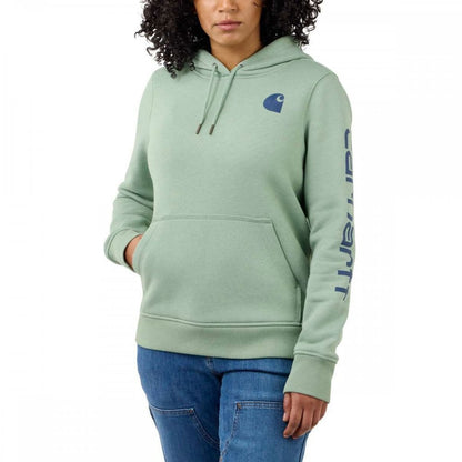 102791 Relaxed Fit Midweight Logo Sleeve Graphic Sweatshirt