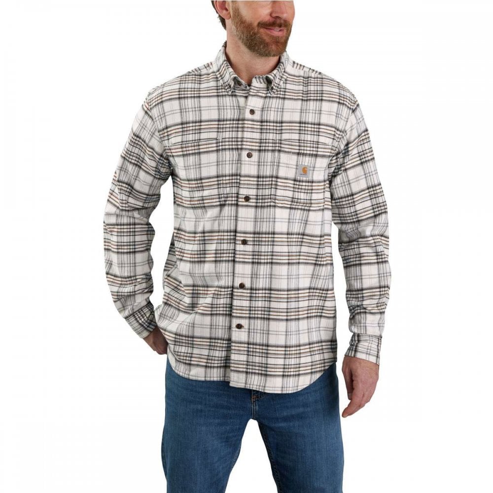 105432 Midweight Flannel Long Sleeve Plaid Shirt