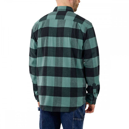 105432 Midweight Flannel Long Sleeve Plaid Shirt