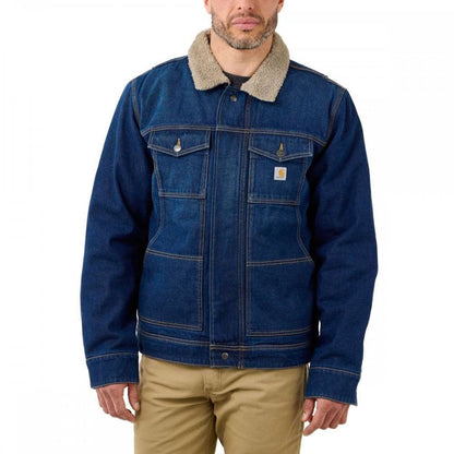 105478 Relaxed Denim Sherpa Lined Jacket