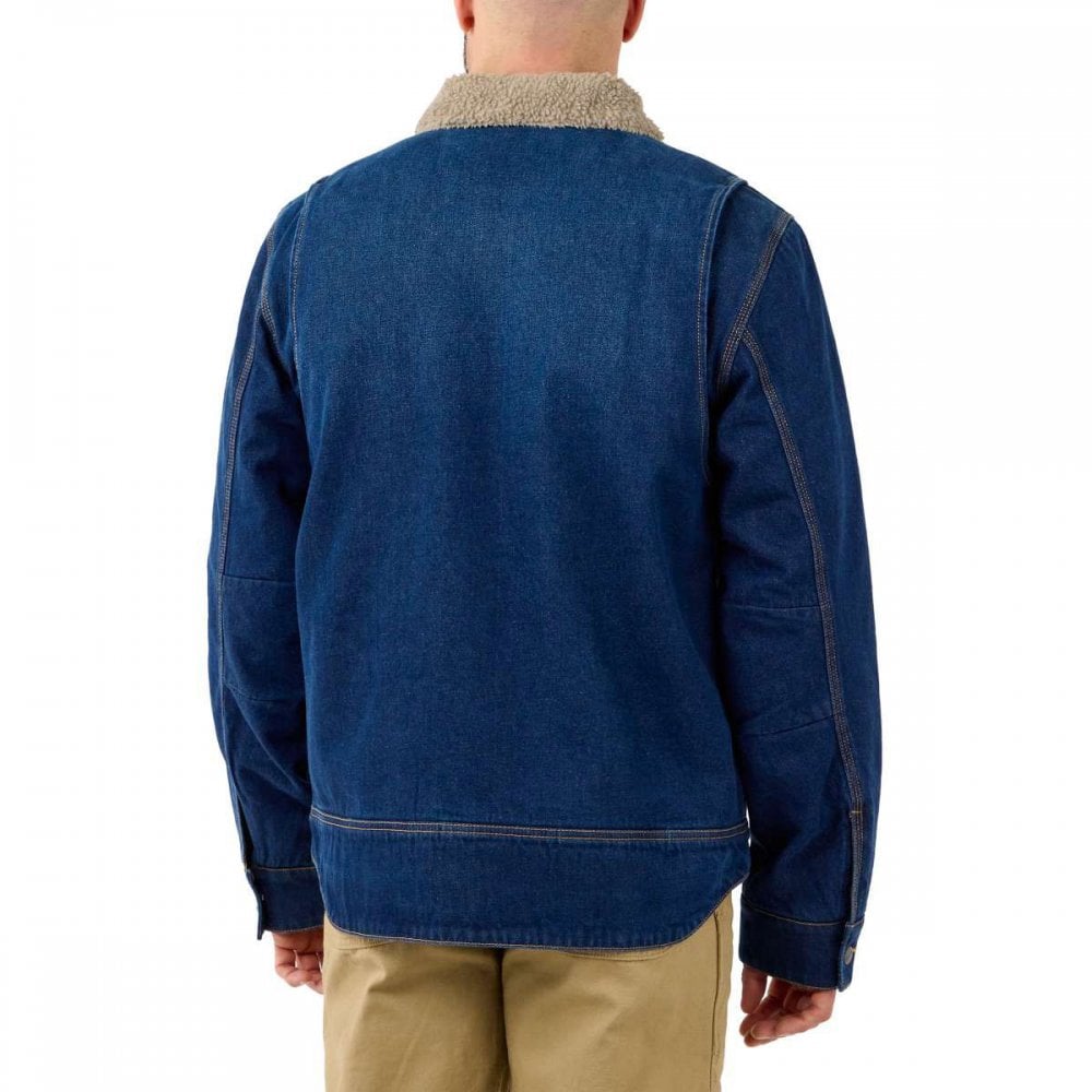 105478 Relaxed Denim Sherpa Lined Jacket