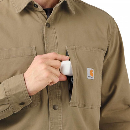 105532 Fleece Lined Snap Front Shirt Jacket