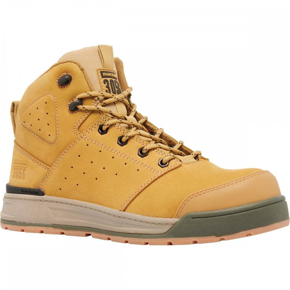 3056 Lace Zip S1 Safety Boot Wheat