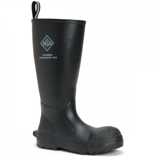 Mudder Tall S5 Safety Wellington Black