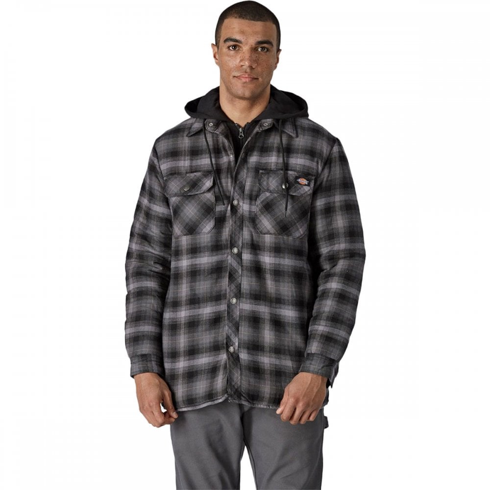 Fleece Hood Flannel Shirt Jacket