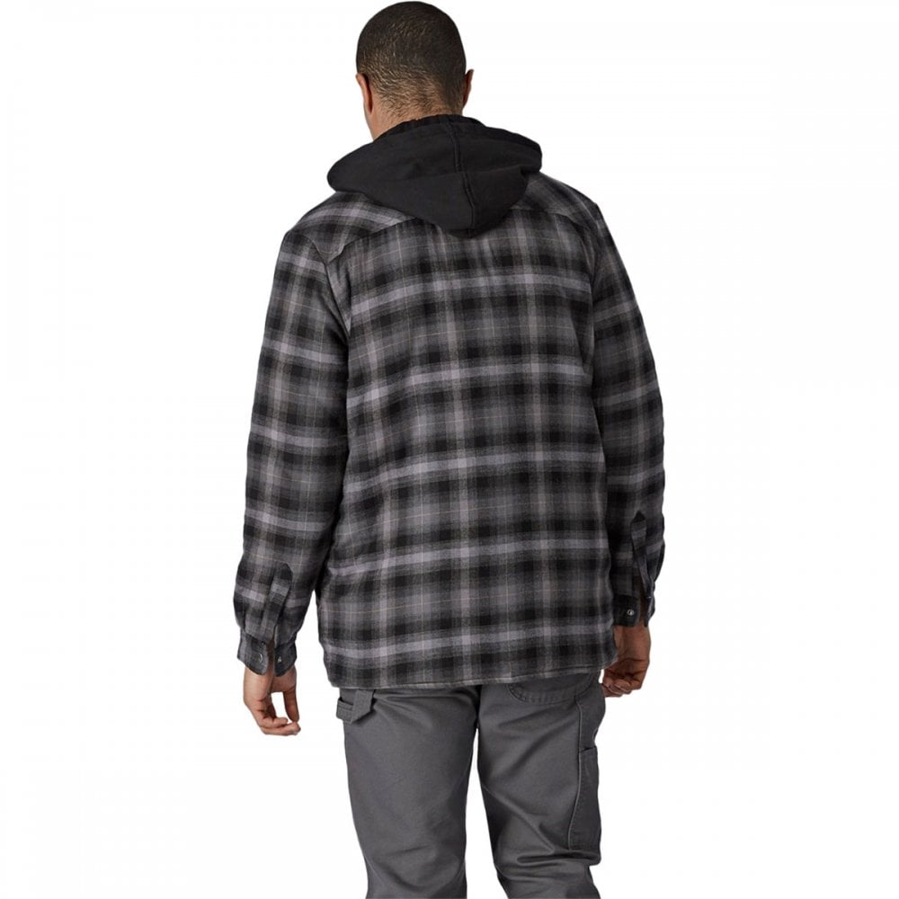 Fleece Hood Flannel Shirt Jacket