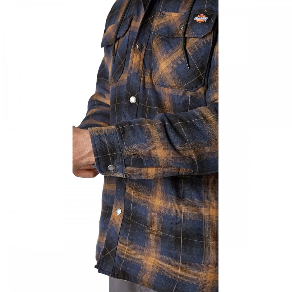 Fleece Hood Flannel Shirt Jacket