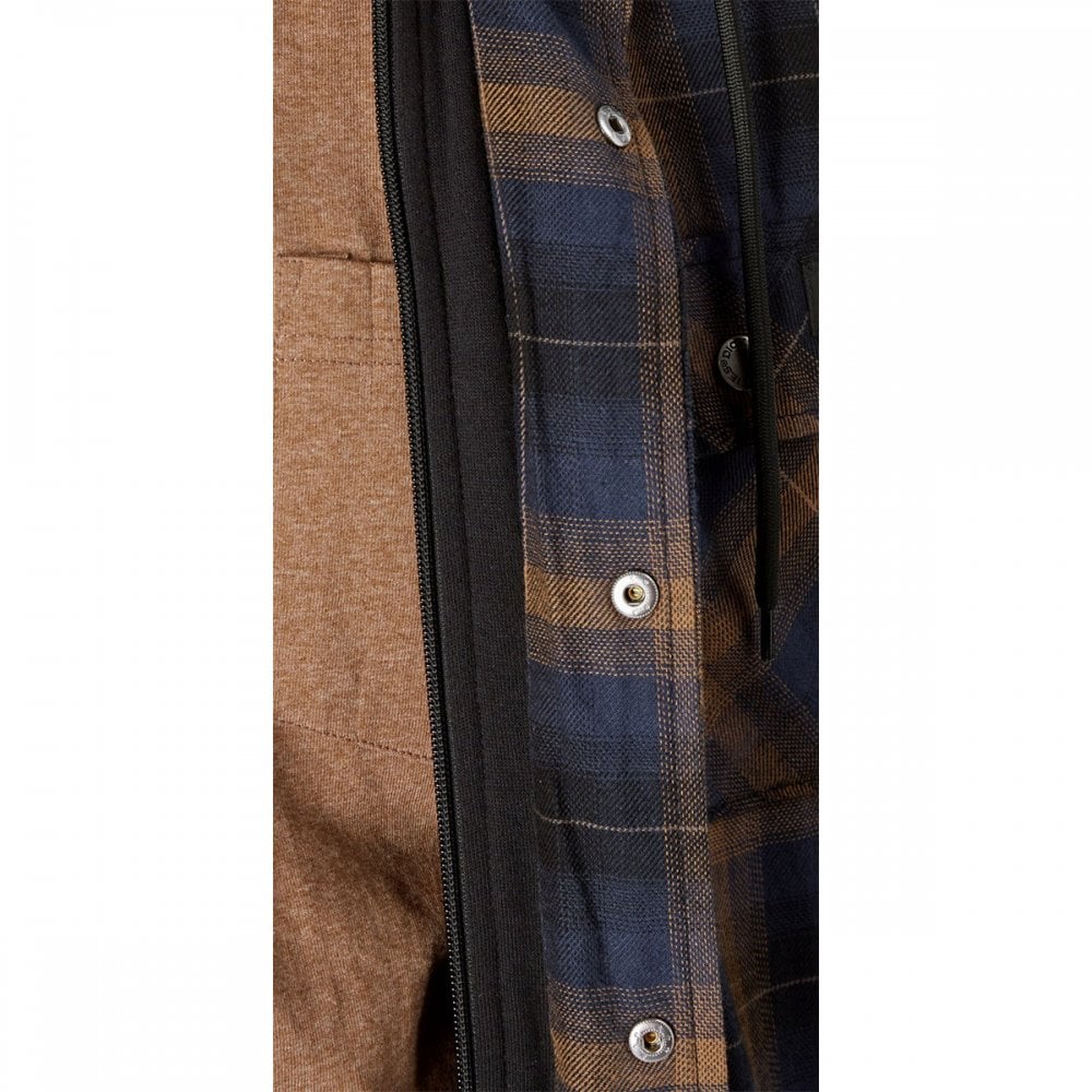 Fleece Hood Flannel Shirt Jacket