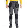 1810084 Essentials Stretch Knee Pocket Grey/Black - Slim Fit with Cordura