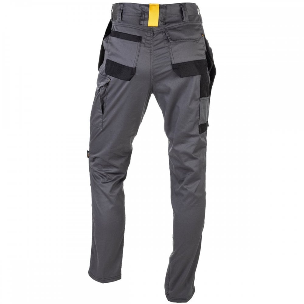 1810084 Essentials Stretch Knee Pocket Grey/Black - Slim Fit with Cordura