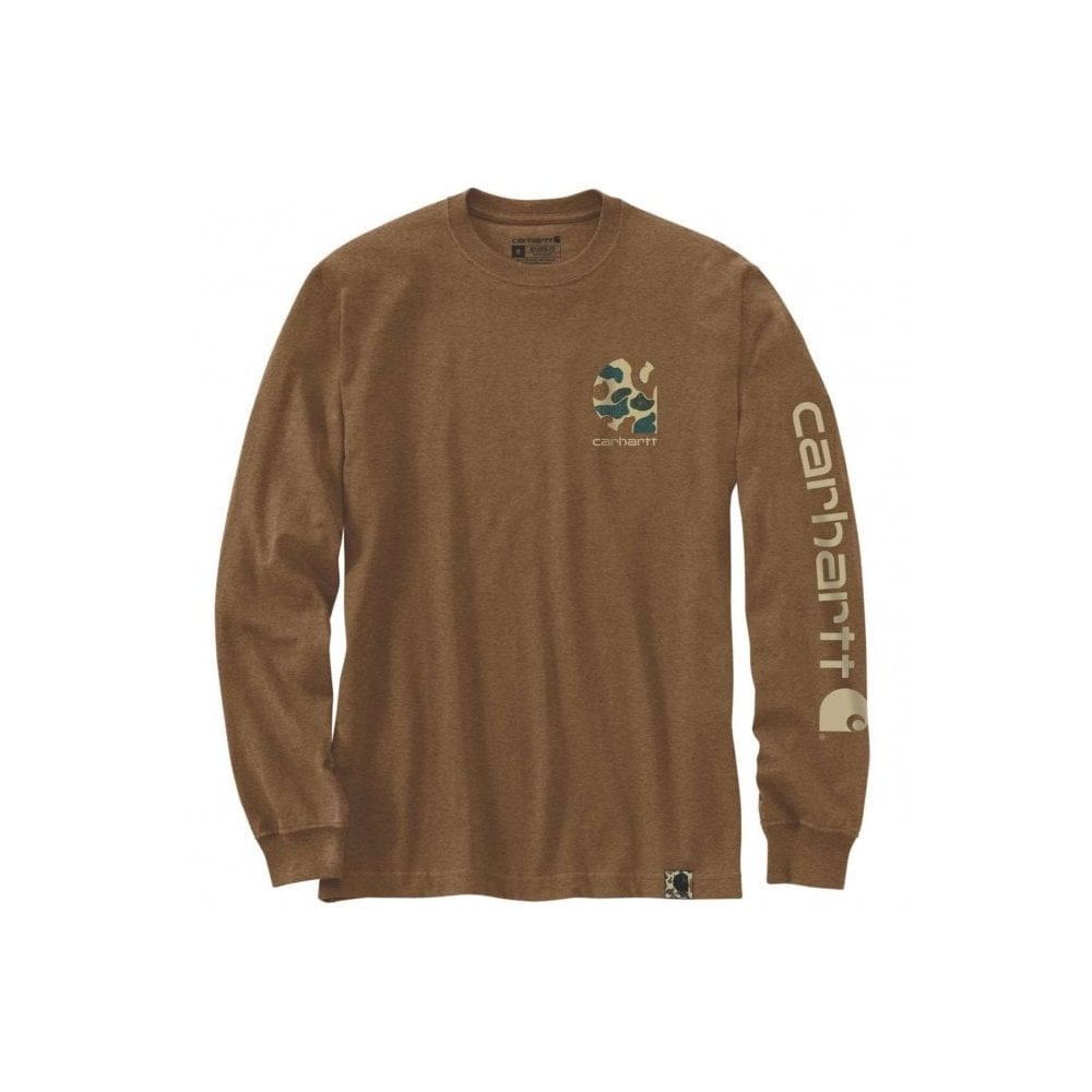 105485 Camo Logo Graphic Long Sleeve T-Shirt