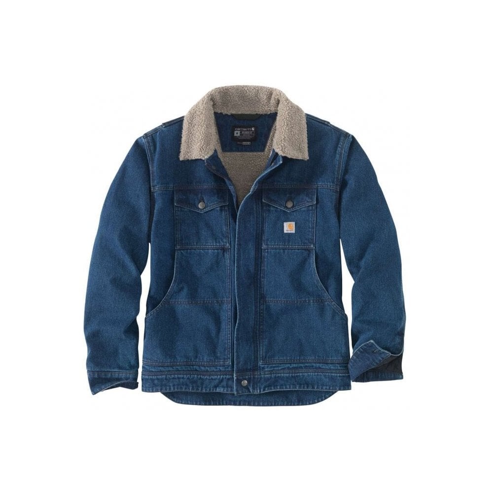 105478 Relaxed Denim Sherpa Lined Jacket