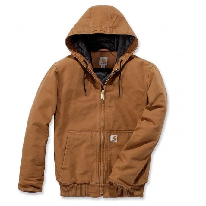 Brown hooded jacket on a white background