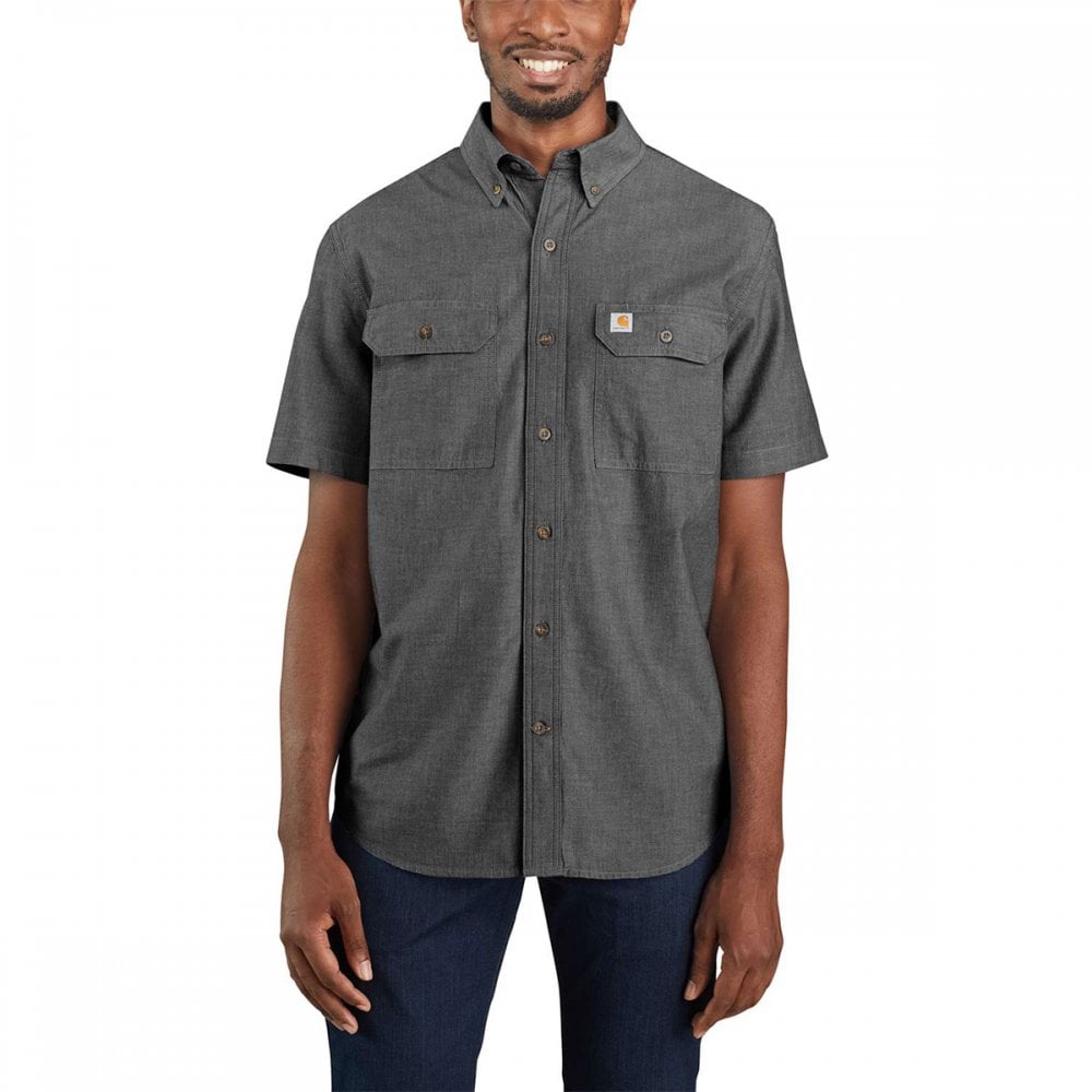 104369 Loose Chambray Short Sleeve Shirt