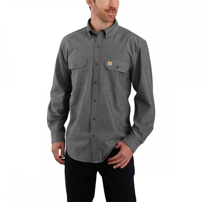 104368 Loose Chambray Long Sleeve Shirt