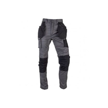 1810084 Essentials Stretch Knee Pocket Grey/Black - Slim Fit with Cordura