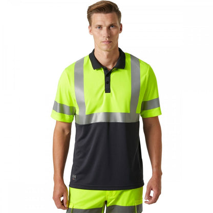 79253 Hi Vis Breathable Addvis Polo Shirt Class 1