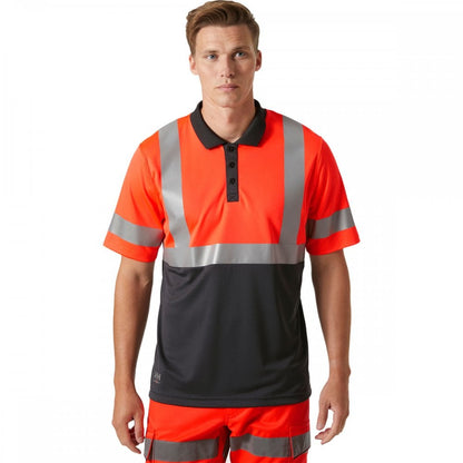 79253 Hi Vis Breathable Addvis Polo Shirt Class 1