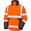 J02 Bickington ISO 20471 Class 3 Superior Bomber Jacket Hi-Vis Orange 6XL *One Size Only - Outlet Store*