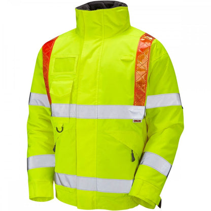 J03 Portmore ISO 20471 Class 3 Orange Brace Superior Bomber Jacket