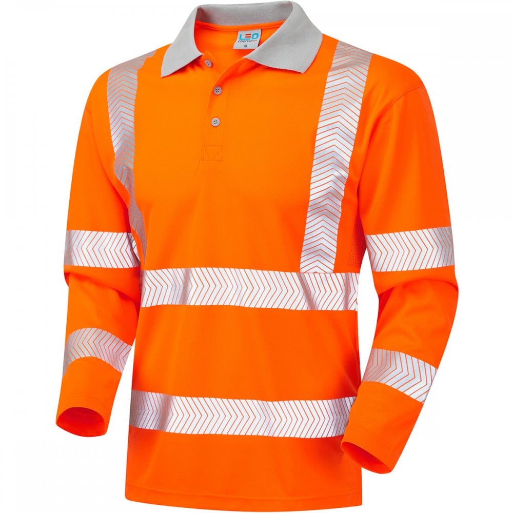 P08 Barricane ISO 20471 Class 3 Coolviz Plus Long Sleeved Polo Shirt