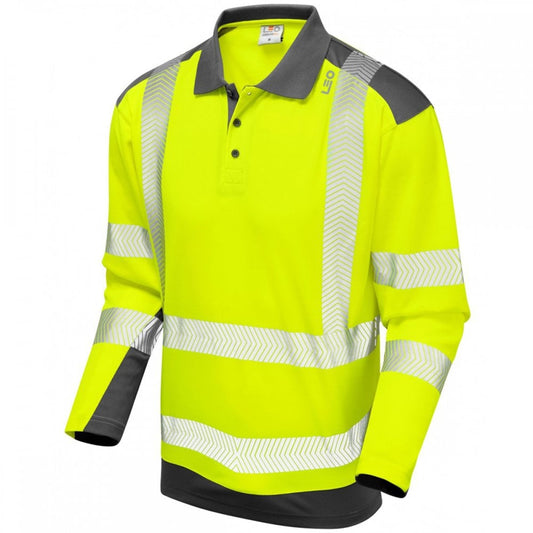 P15 Wringcliff ISO 20471 Class 2 Dual Colour Coolviz Plus Long Sleeved Polo Shirt