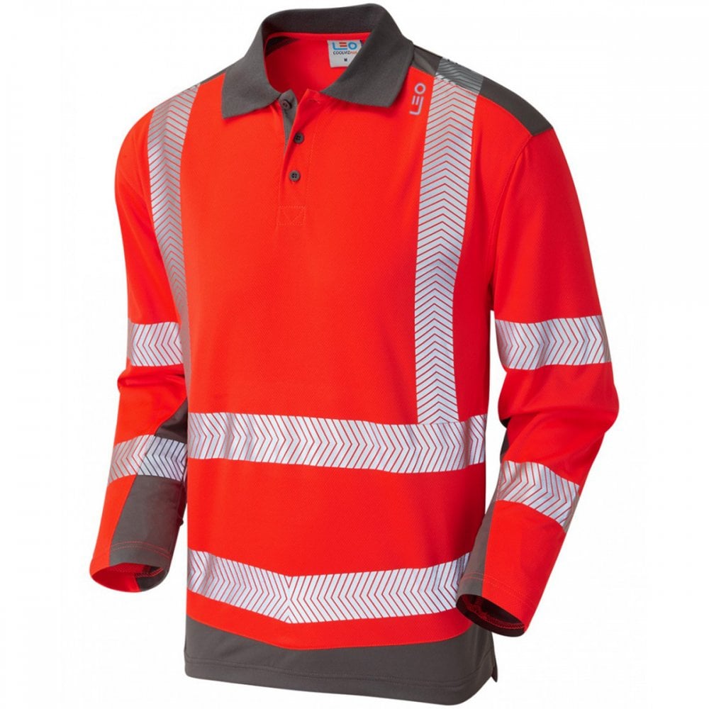 P15 Wringcliff ISO 20471 Class 2 Dual Colour Coolviz Plus Long Sleeved Polo Shirt