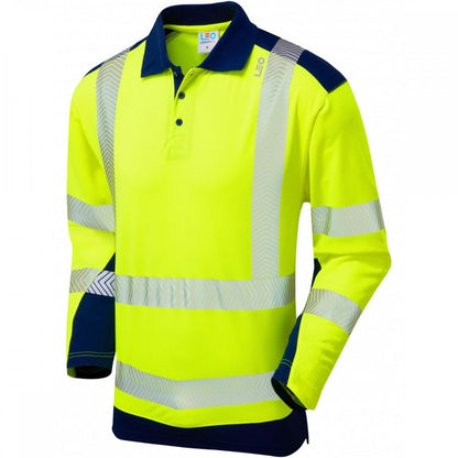 P15 Wringcliff ISO 20471 Class 2 Dual Colour Coolviz Plus Long Sleeved Polo Shirt