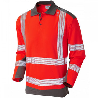 P15 Wringcliff ISO 20471 Class 2 Dual Colour Coolviz Plus Long Sleeved Polo Shirt