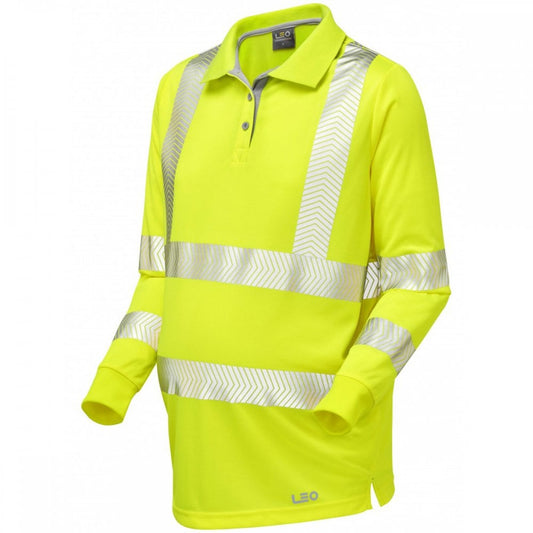 PM08 Yarnacott ISO 20471 Class 2 Coolviz Ultra Maternity Long Sleeve Polo Shirt