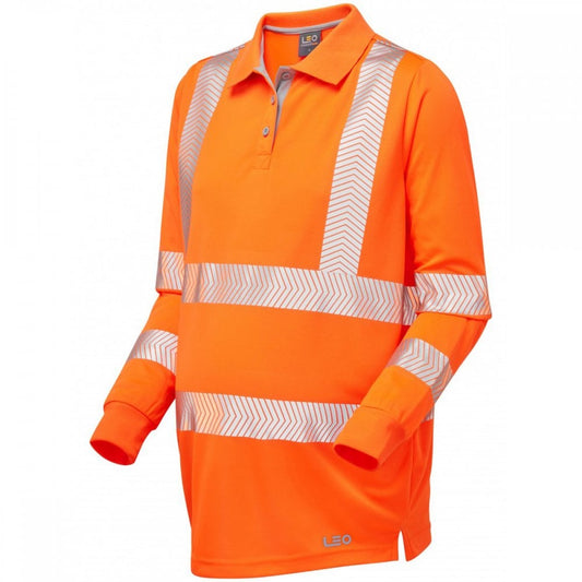 PM08 Yarnacott ISO 20471 Class 2 Coolviz Ultra Maternity Long Sleeve Polo Shirt